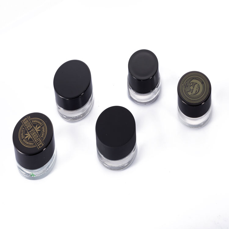 custom mini cosmetic container portable 3ml 5ml 10ml concentrate jar eye cream glass jar with printing logo screw cap