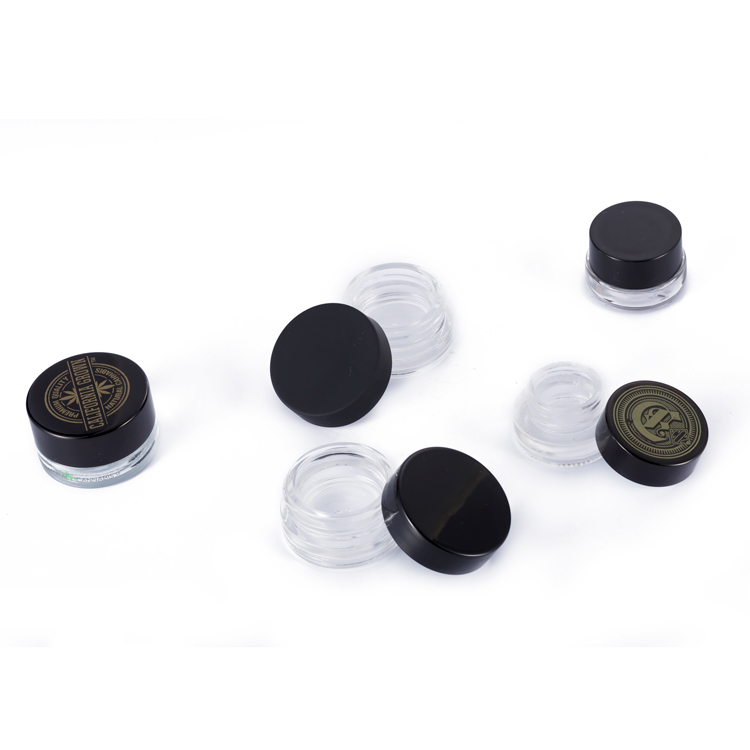custom mini cosmetic container portable 3ml 5ml 10ml concentrate jar eye cream glass jar with printing logo screw cap