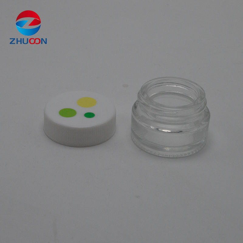 custom mini cosmetic container portable 3ml 5ml 10ml concentrate jar eye cream glass jar with printing logo screw cap
