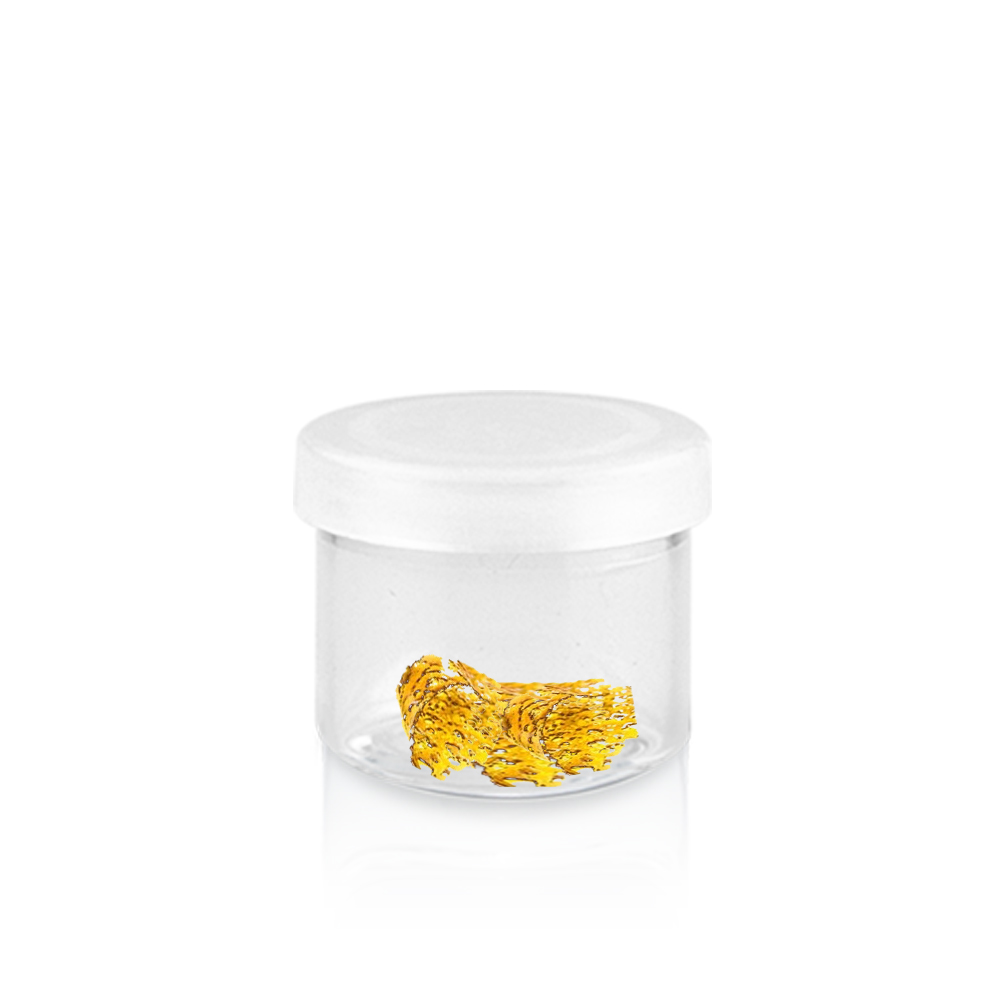 custom no neck glass jar container 5ml 6ml for concentrate shatter with child proof silicone plastic lid cap