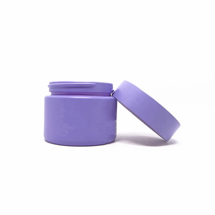 custom painting matte purple classic round glass jar for cosmetic packaging 1oz