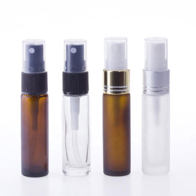 custom perfume atomizer refillable green/ amber/ blue/ black /clear 10ml empty glass perfume bottle with sprayer