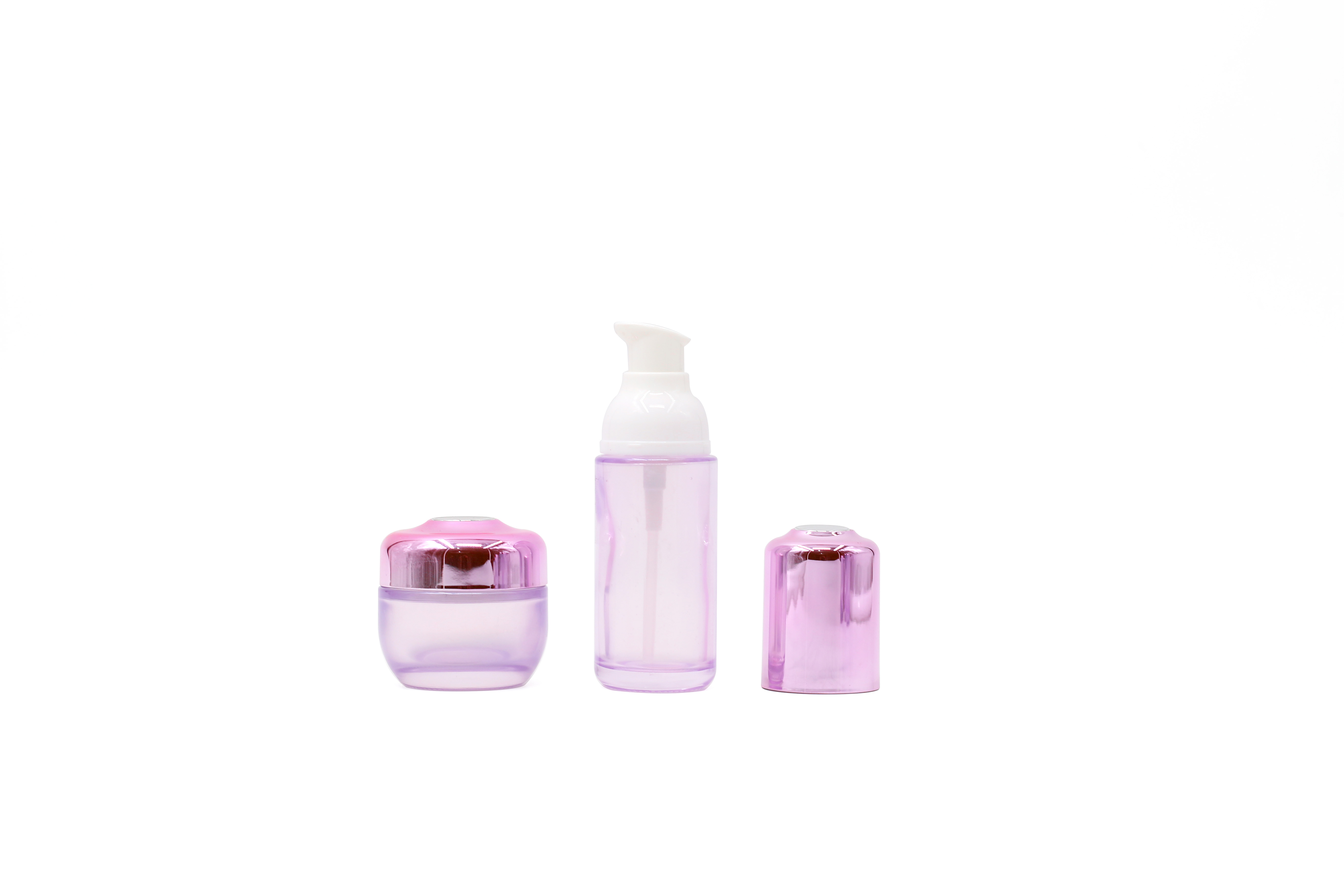 custom pink cosmetic serum 30ml 40ml 100ml 120ml 130ml 140ml 30g 50g glass bottle with lotion pump