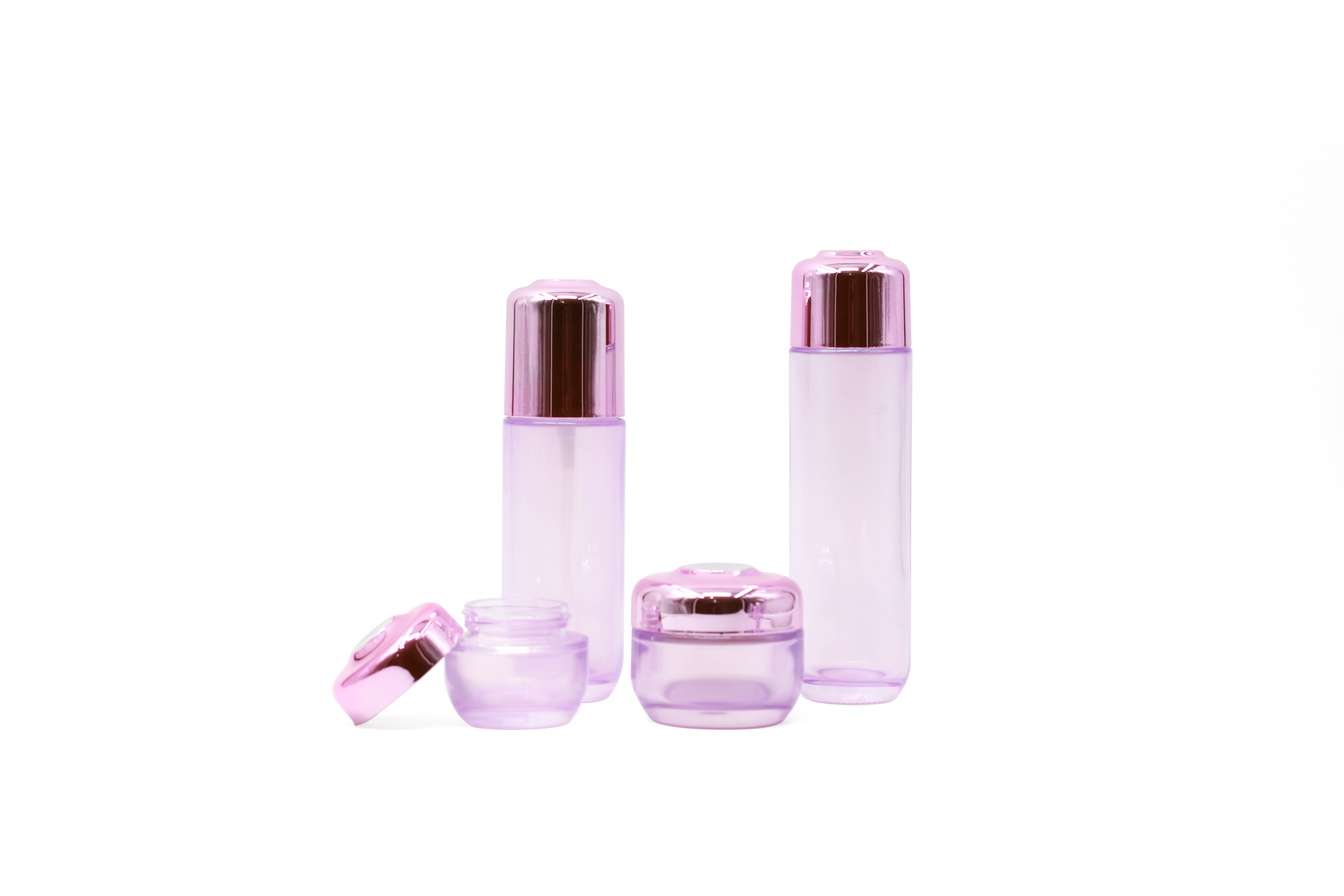 custom pink cosmetic serum 30ml 40ml 100ml 120ml 130ml 140ml 30g 50g glass bottle with lotion pump