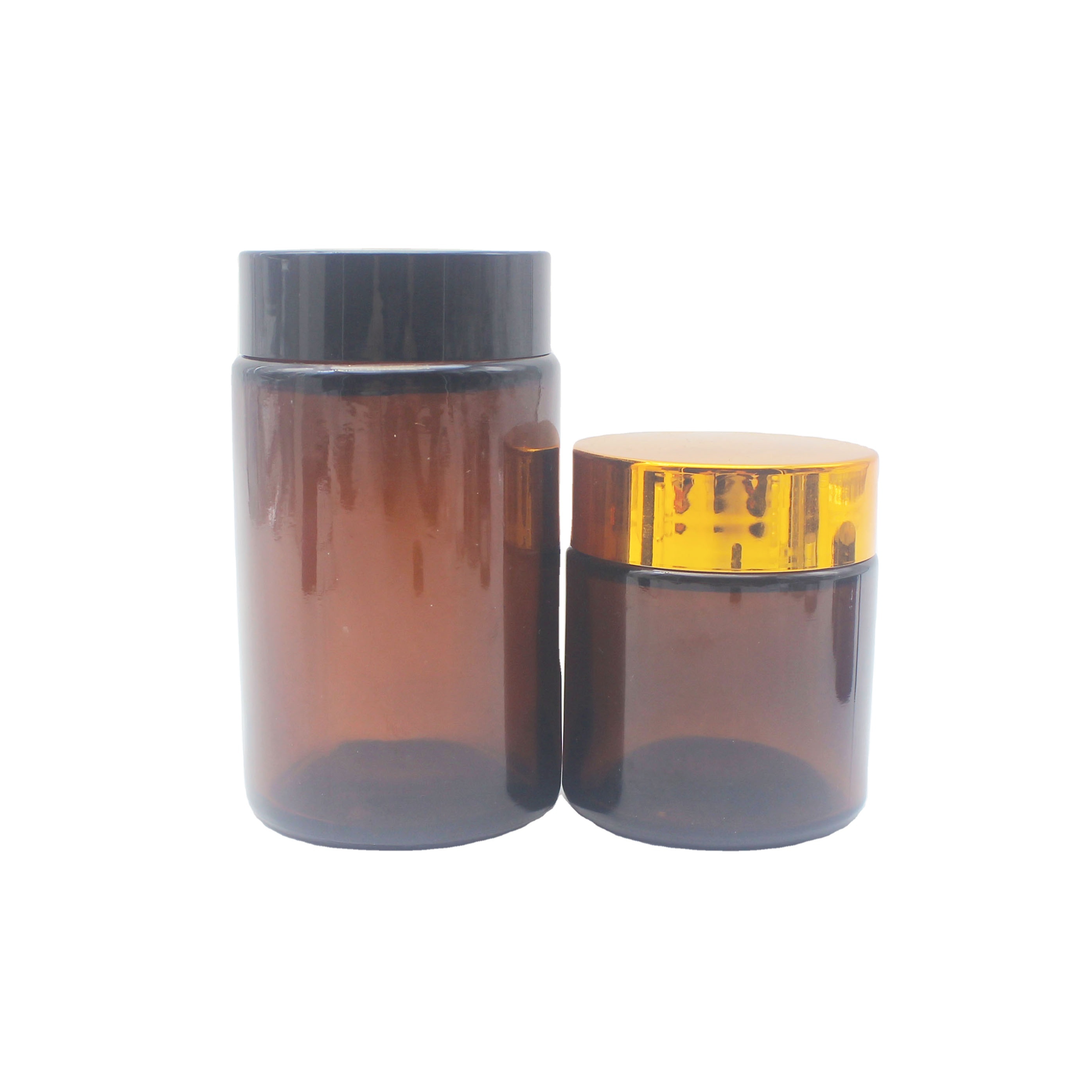 custom print amber honey candle cosmetic cream packaging jar luxury glass cream jar GCJ-041