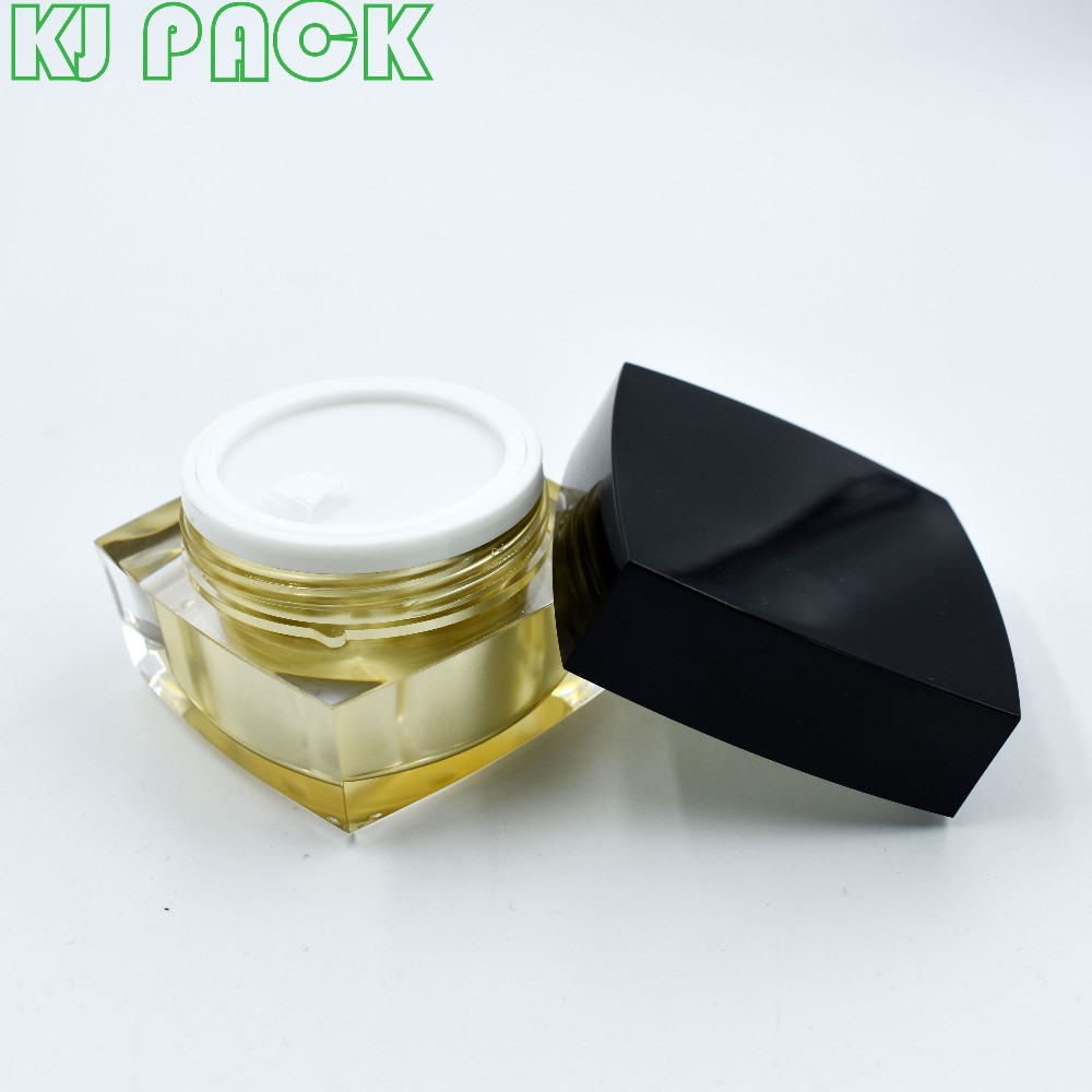 custom printing packaging cosmetic plastic cream jars clear acrylic jars