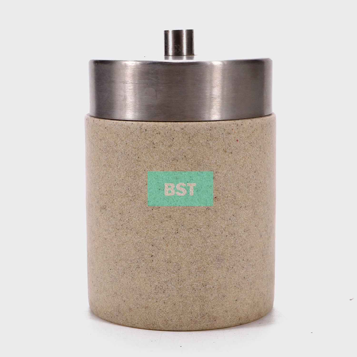 custom resin sandstone storage jar with metal lid