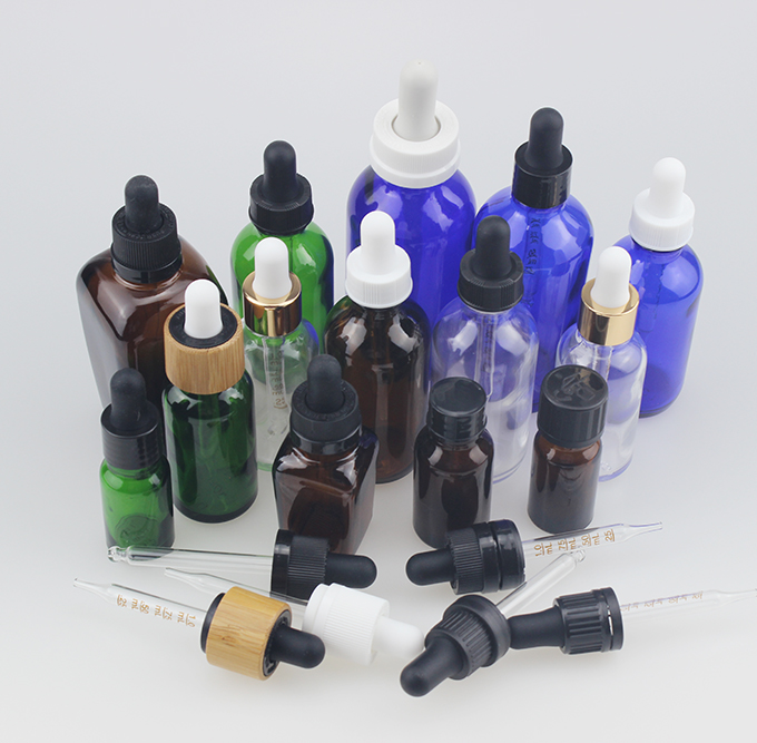 custom rose Gold smooth CRC child proof cap face oil euro dripper oil glass round bottle