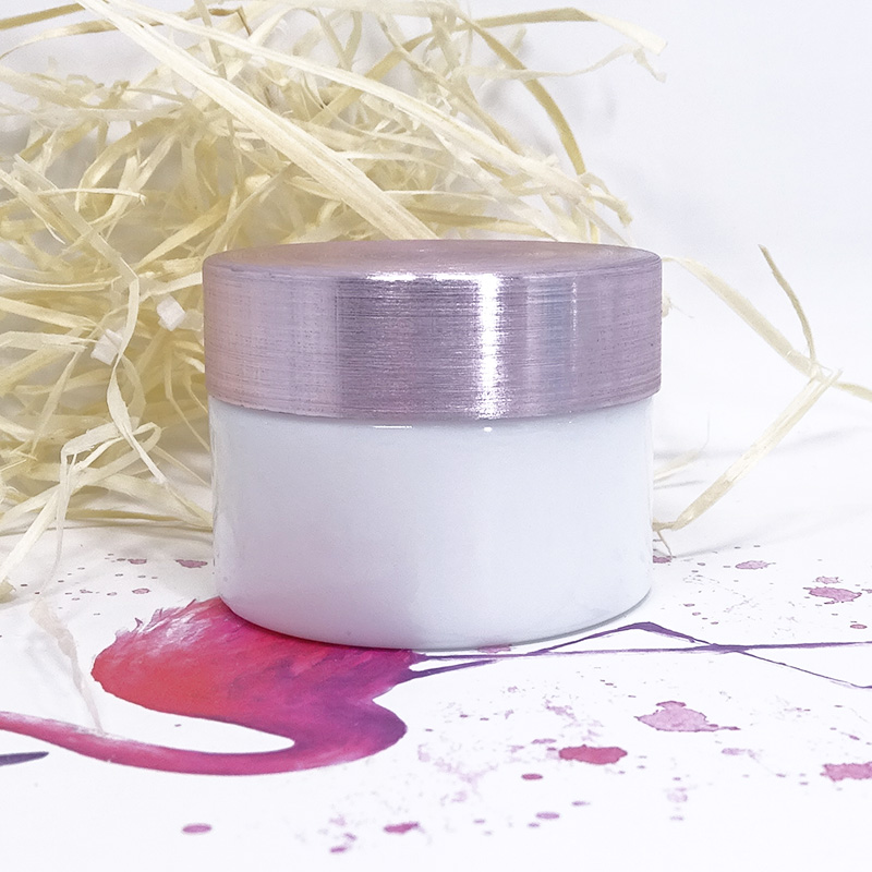 custom rose gold metal lid white glass round 15g eye cream jar for cosmetic packaging