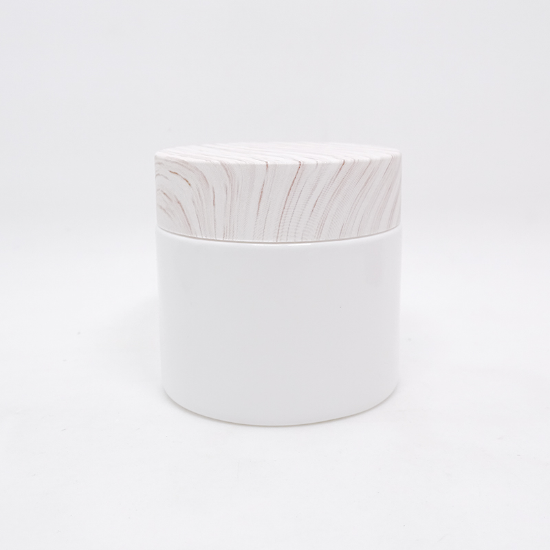 custom rose gold metal lid white glass round 15g eye cream jar for cosmetic packaging