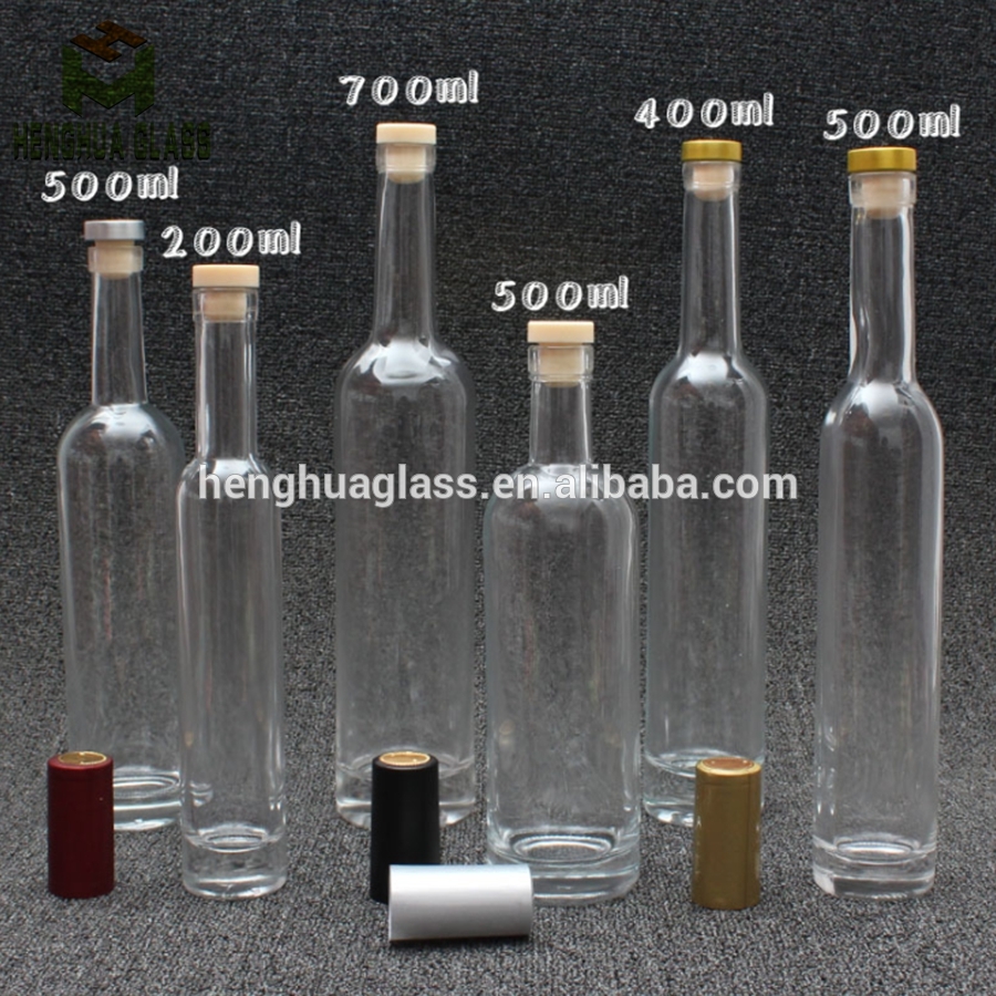custom shape 700ml 750ml Crystal glass bottle for vodka spirits gin liquor rum