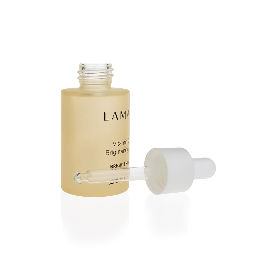 custom silk screen printing 20ml 30ml 40ml 50ml 60ml 80ml 100ml 120ml yellow frosted serum glass bottle with matte white dropper