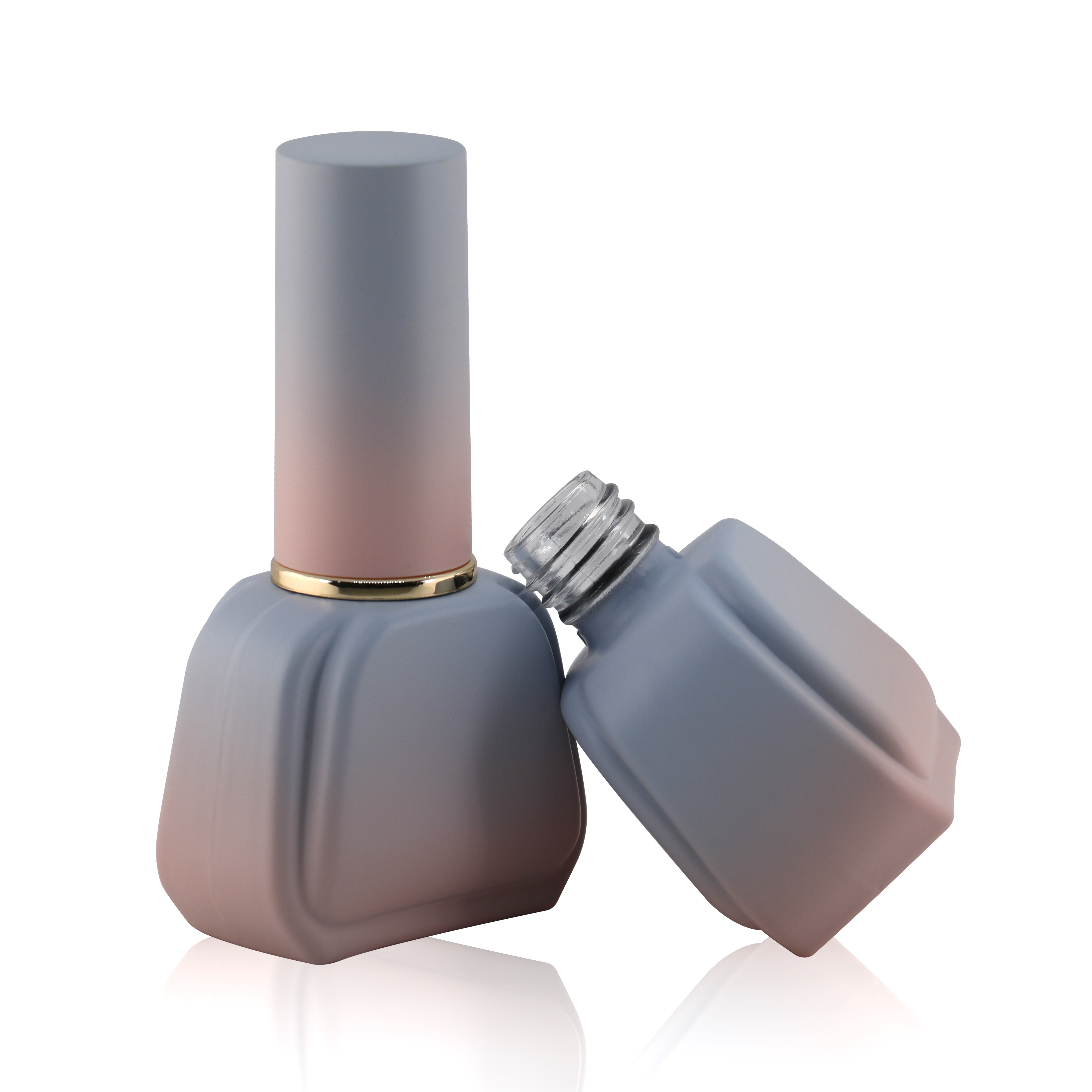 custom square blue 8ml 10ml 12ml gel nail polish bottle wholesale