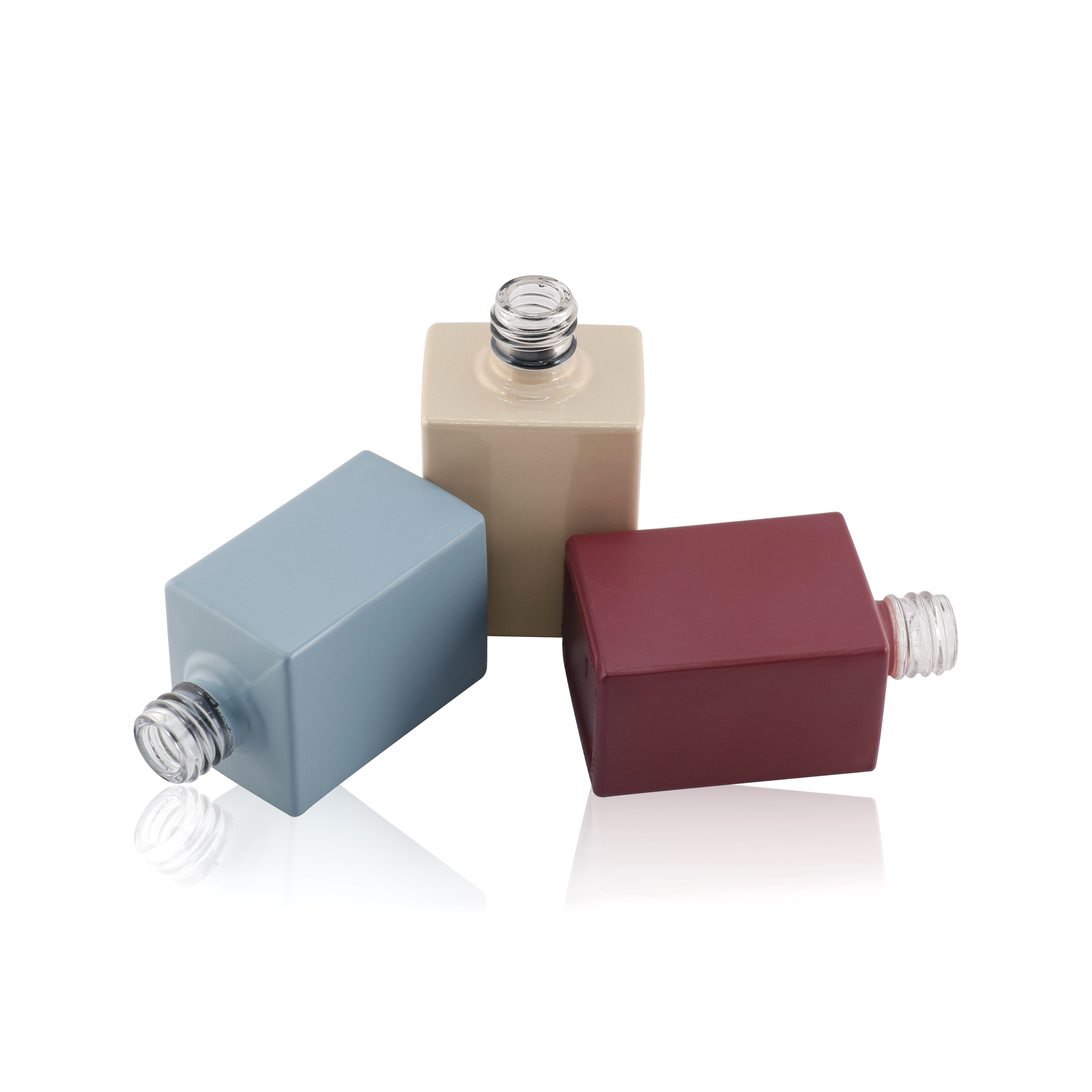 custom square blue 8ml 10ml 12ml gel nail polish bottle wholesale