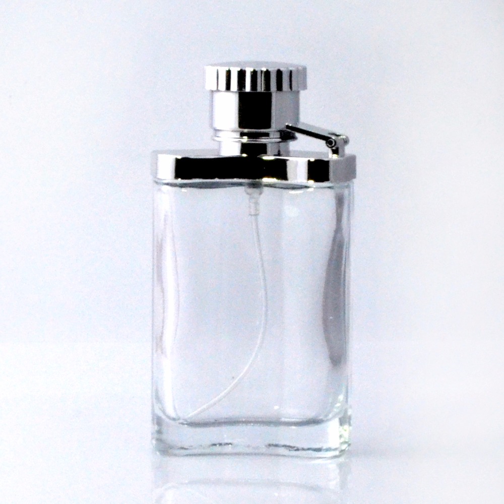 custom square empty 30ml/50ml/100ml refillable perfume bottles clear luxury glass perfume spray bottle