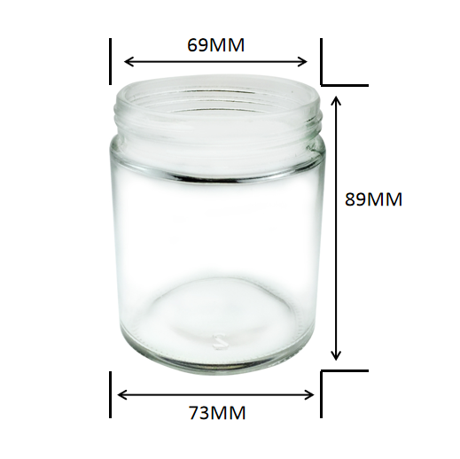custom straight side 250ml/8oz clear honey candy spice coffee glass jar