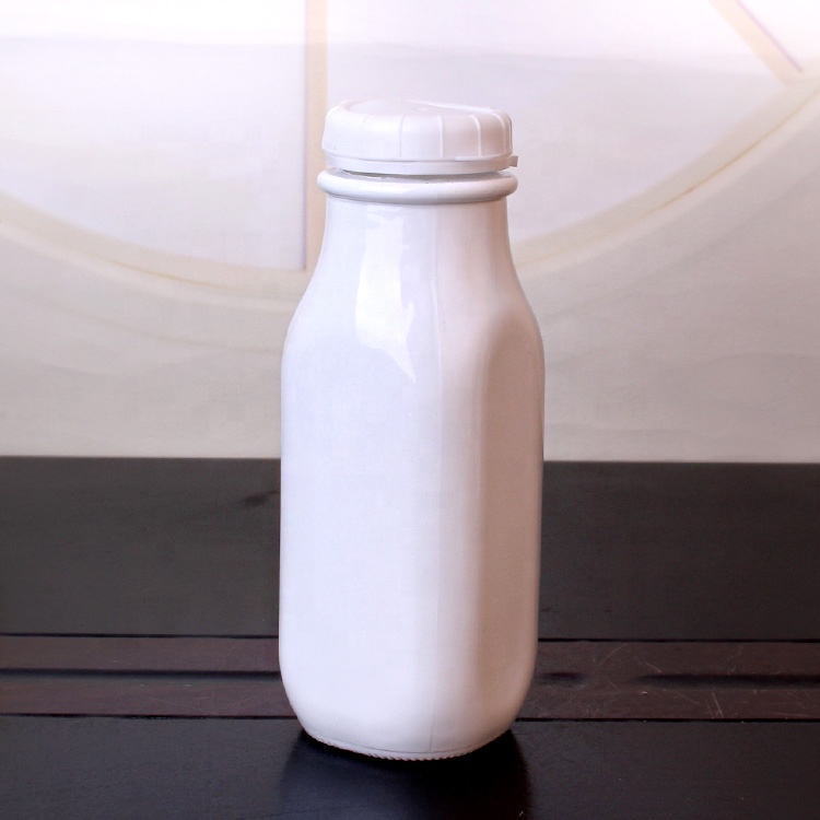custom white square empty 240ml 280ml 360ml 400ml 520ml 1000ml glass milk bottles