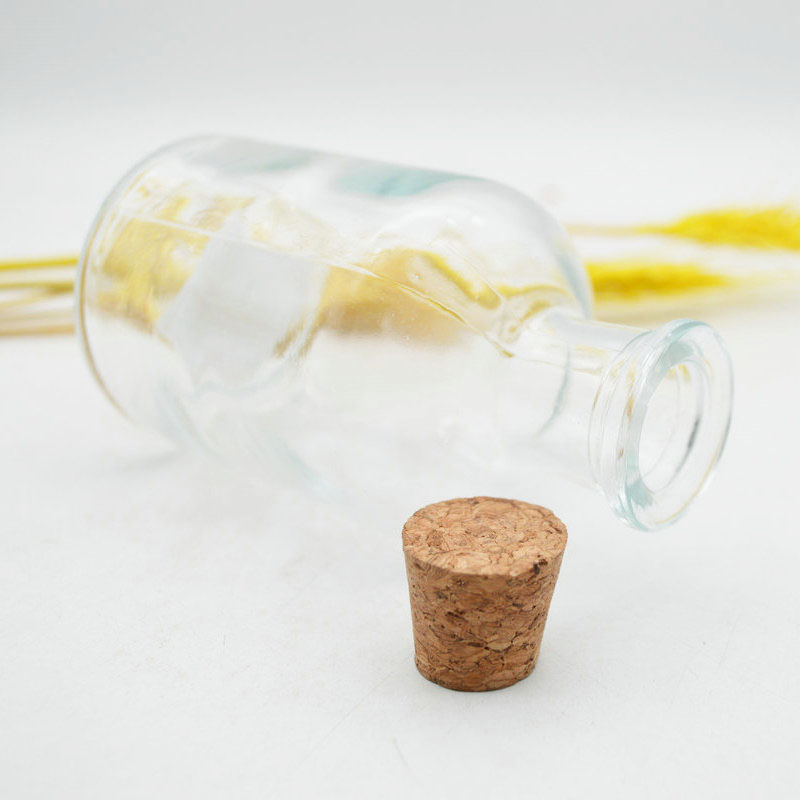 custom wholesale 125ml clear chemical laboratory reagent bottle with cork