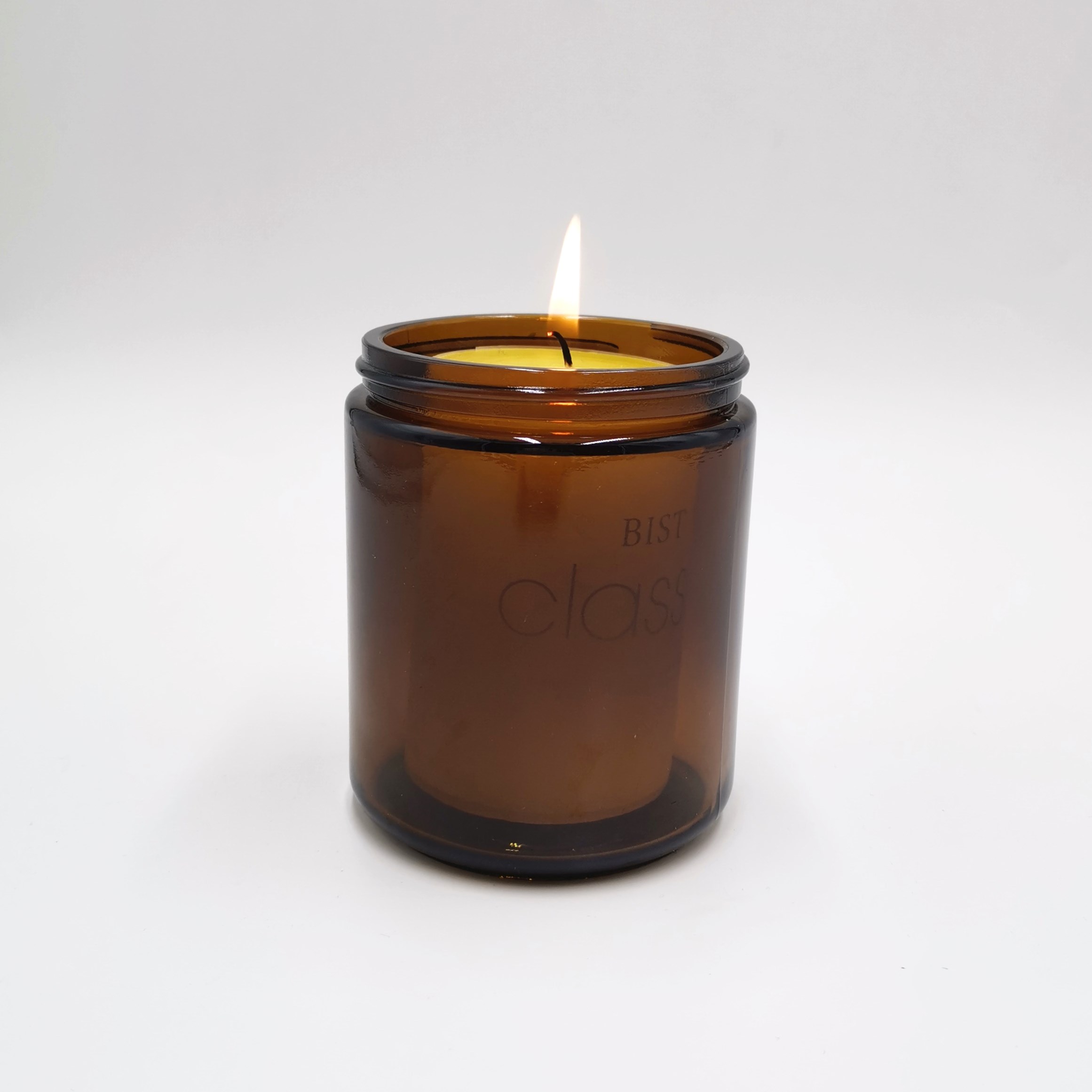 customised label empty scented candle aromatherapy amber candle jars in bulk with lid