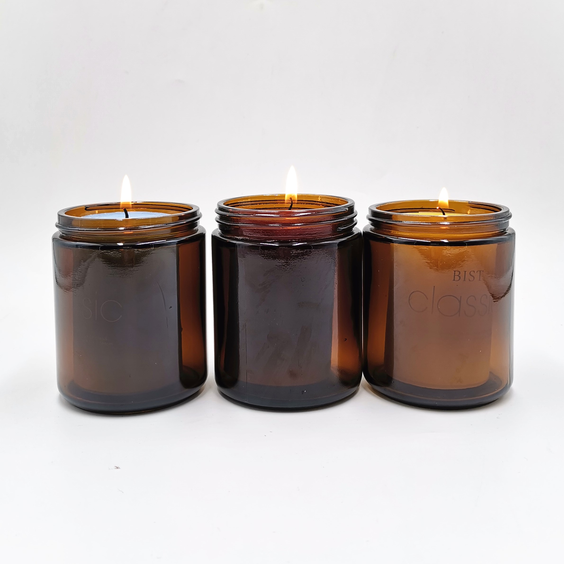 customised label empty scented candle aromatherapy amber candle jars in bulk with lid