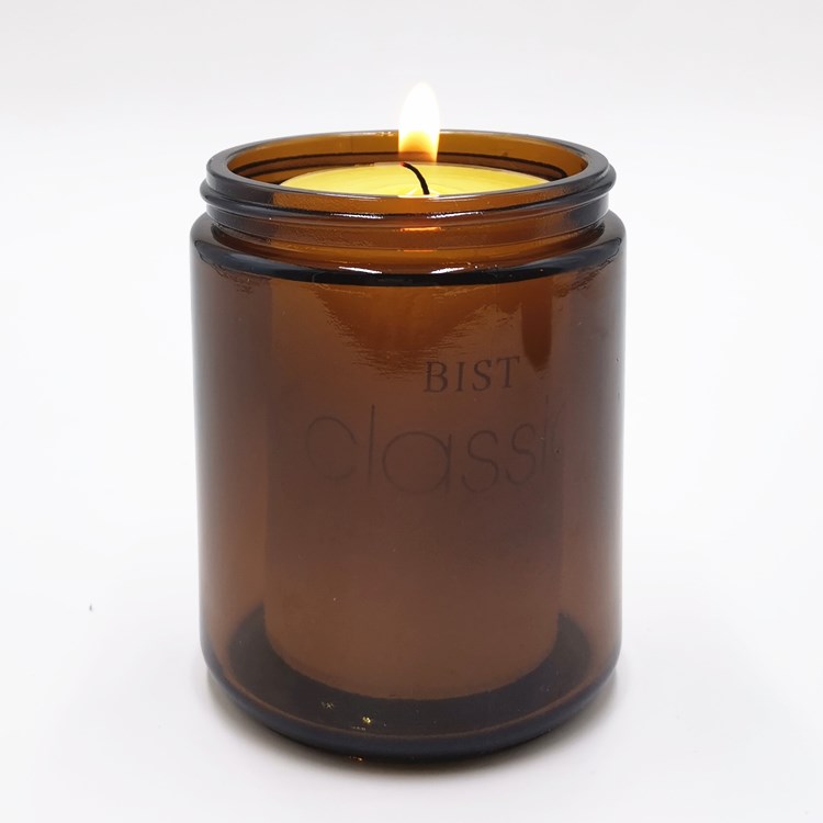 customised label empty scented candle aromatherapy amber candle jars in bulk with lid
