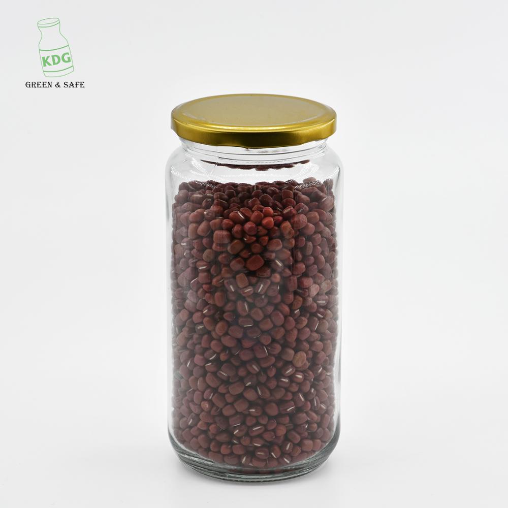 customizable 1000ml round clear food big glass jar