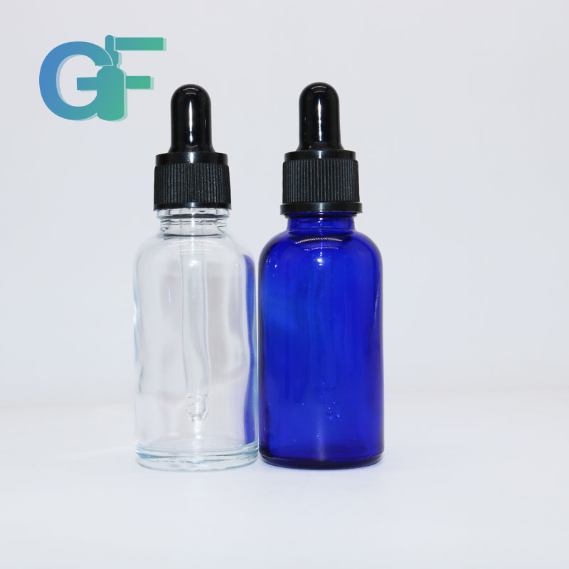 customizable 30ml 50ml Essential oil glass dropper amber bottle