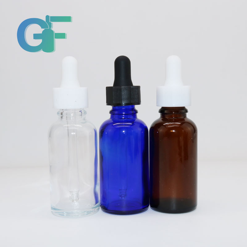 customizable 30ml 50ml Essential oil glass dropper amber bottle