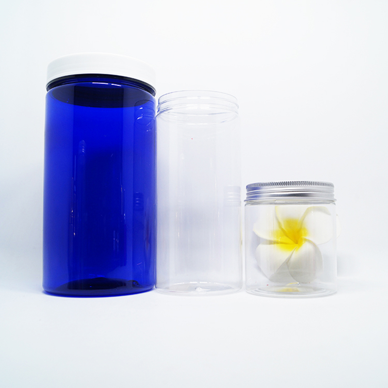 customizable 500ml 1000 ml 12 oz clear pet jar wide mouth slime container for food