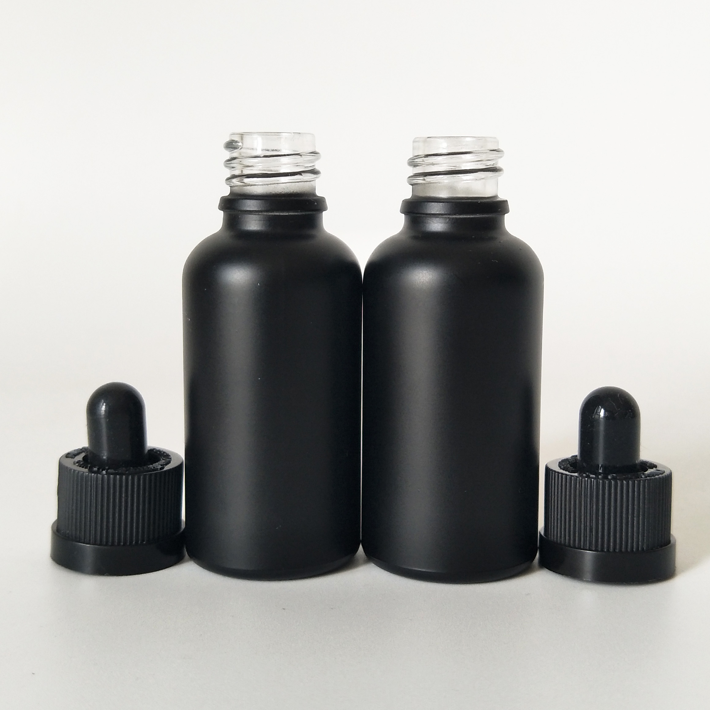 customizable high quality cosmetic empty matte black perfume glass bottle 30 ml