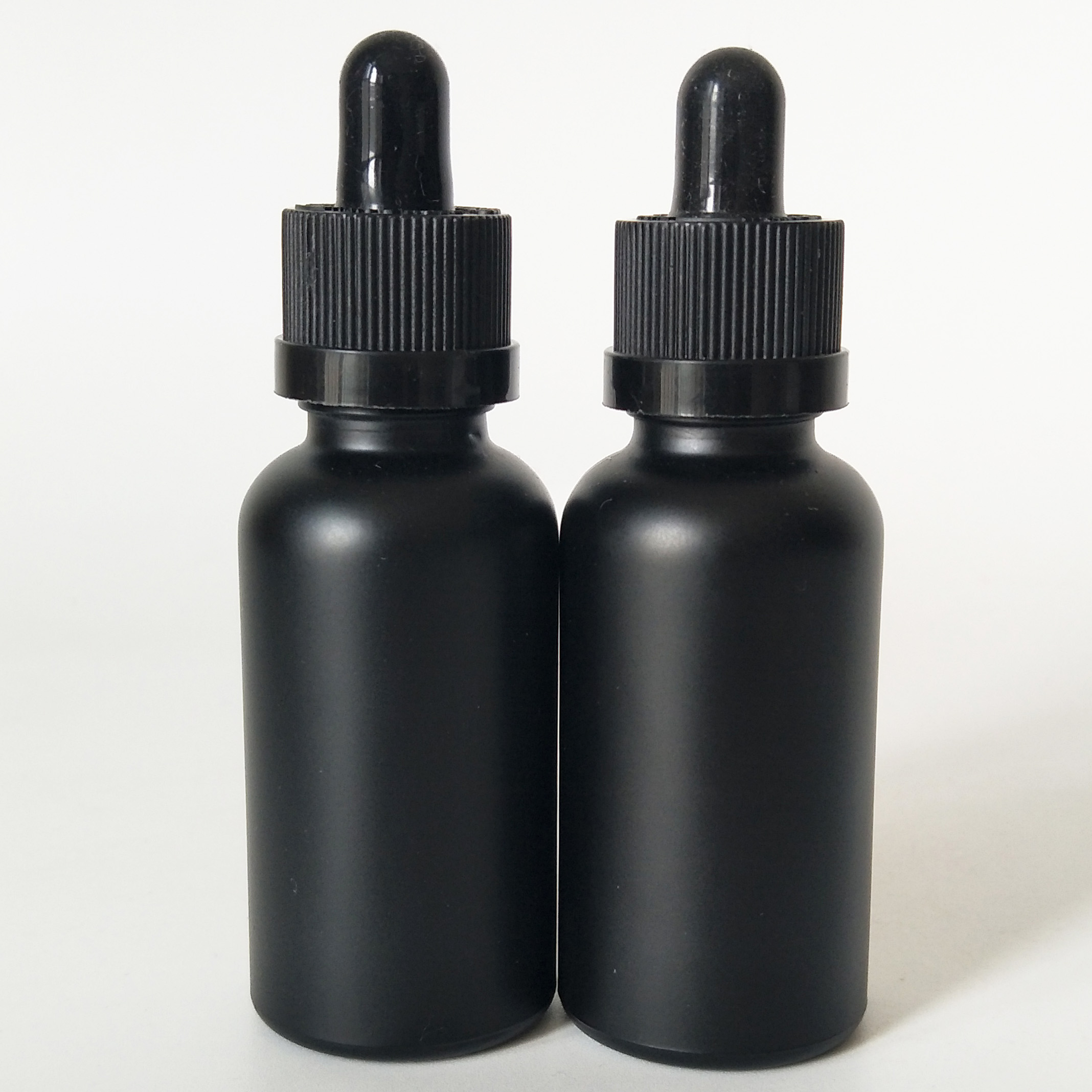 customizable high quality cosmetic empty matte black perfume glass bottle 30 ml