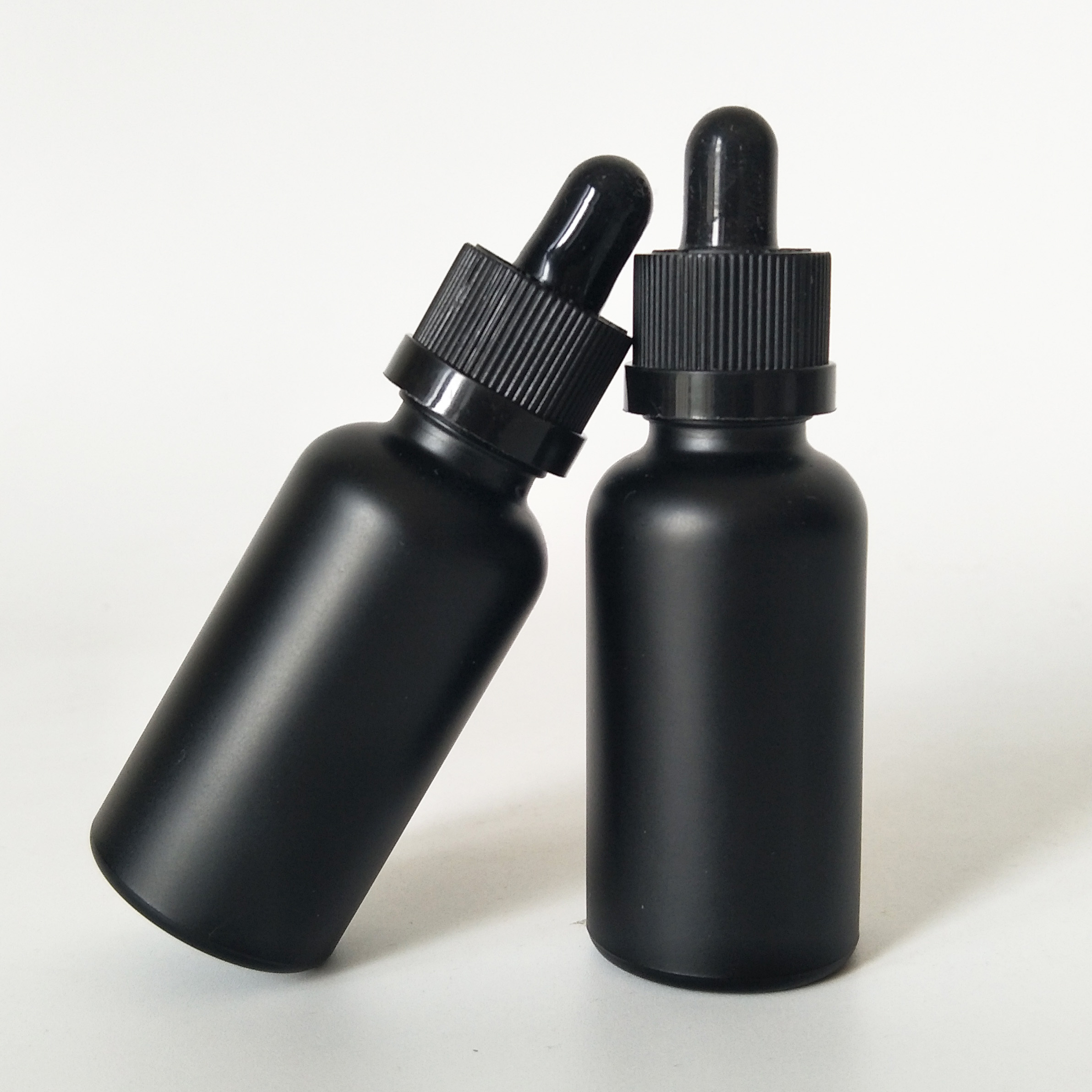 customizable high quality cosmetic empty matte black perfume glass bottle 30 ml
