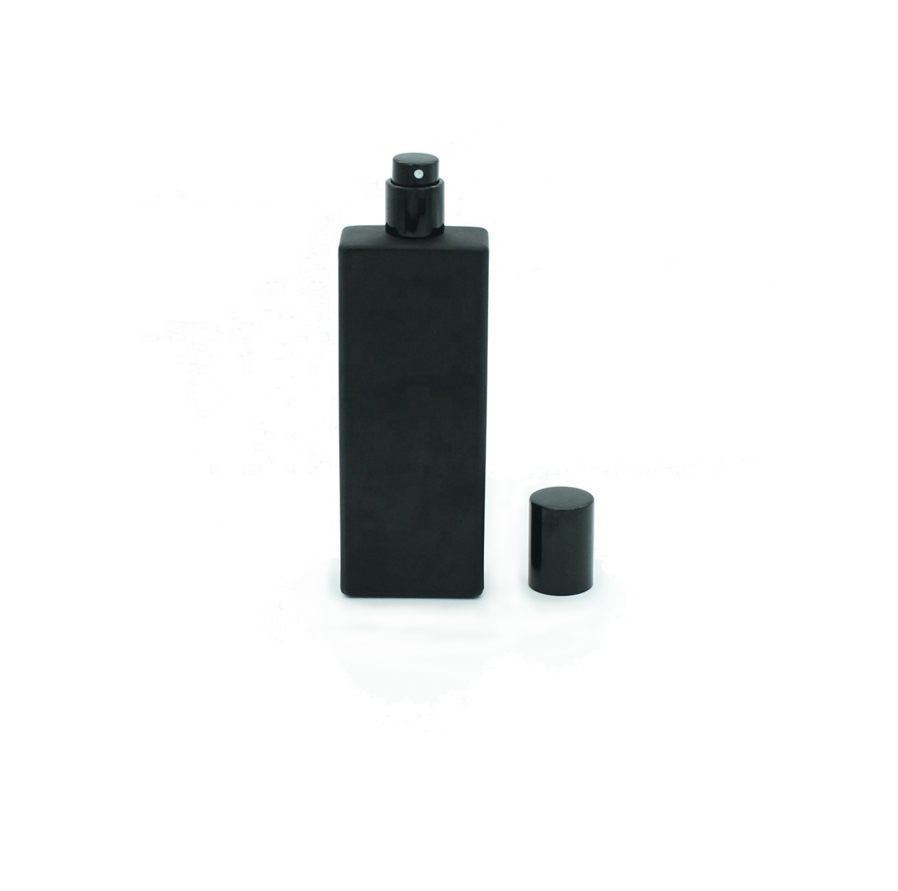 customizable high quality cosmetic empty matte black spray perfume glass bottle 50 ml