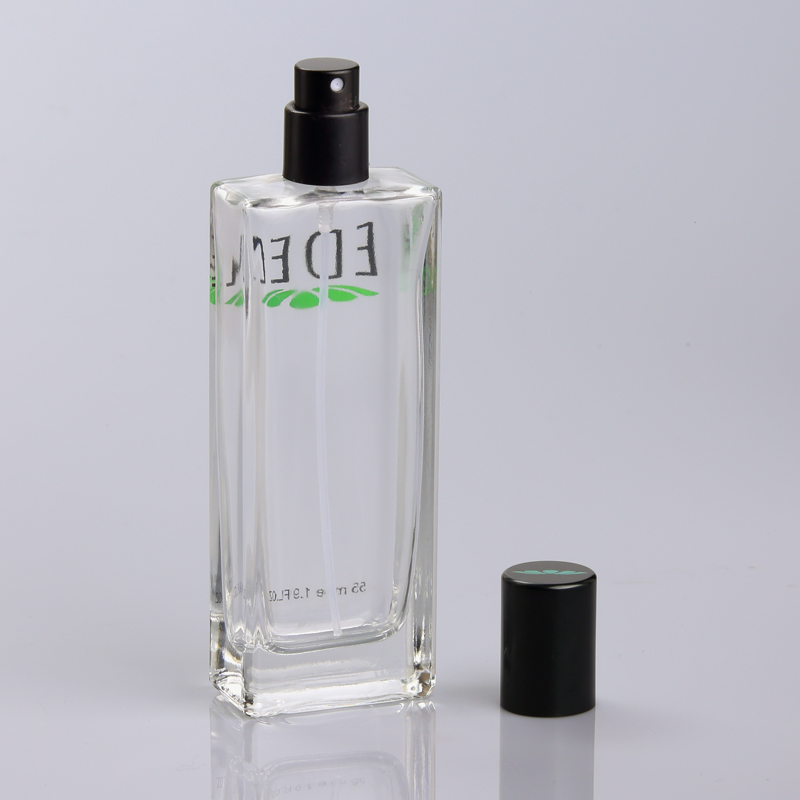 customizable high quality cosmetic empty matte black spray perfume glass bottle 50 ml