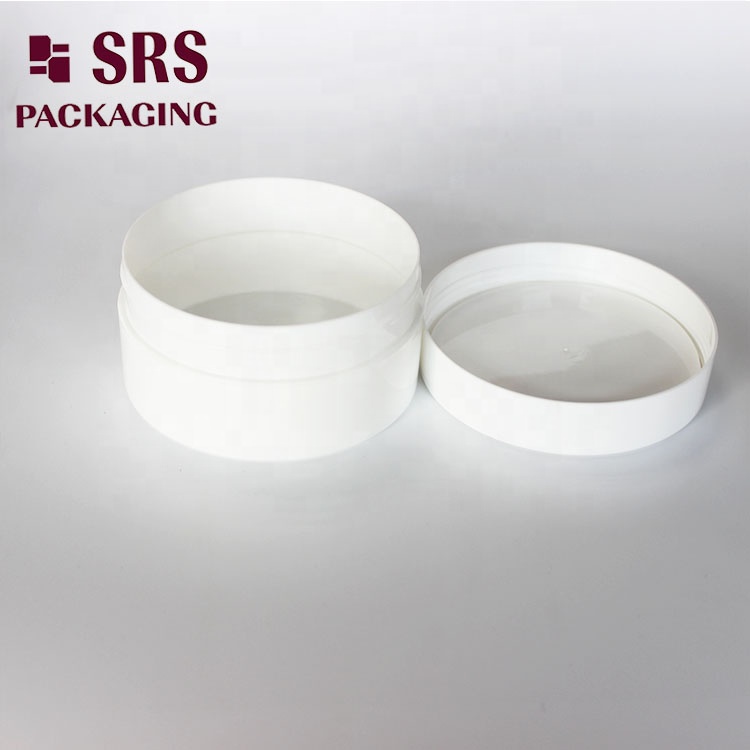 customization white plastic round container10g 50g 80g glossy single wall pp cosmetic jar