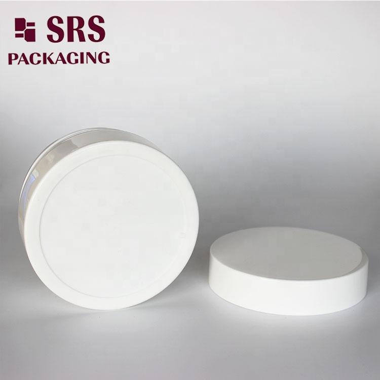 customization white plastic round container10g 50g 80g glossy single wall pp cosmetic jar