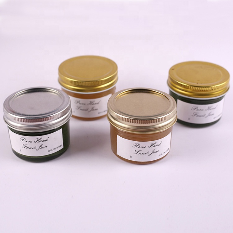 customize 100ml mini glass jar 3.5oz glass wedding jar with silver lids for mousse yogurt pudding candy sweets caviar jam jelly