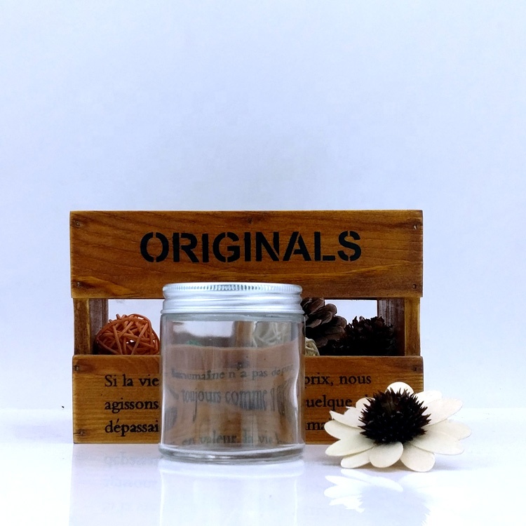 customize 120ml nuts and dried fruits bottle 4oz vacuum glass foods jar with aluminum screw lids for vitamin facial cream mask