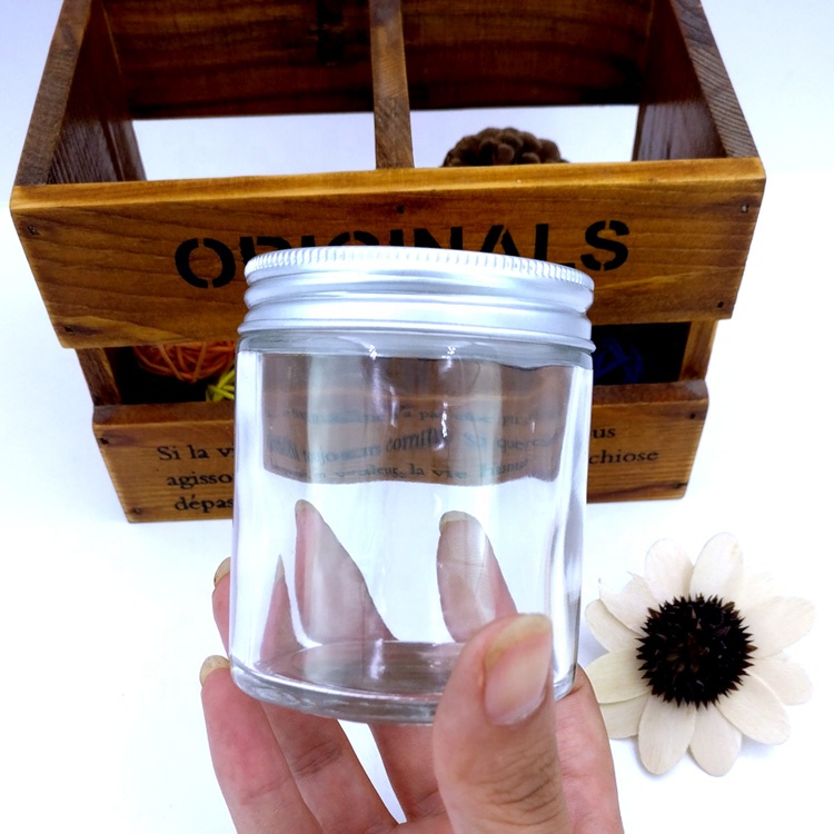 customize 120ml nuts and dried fruits bottle 4oz vacuum glass foods jar with aluminum screw lids for vitamin facial cream mask