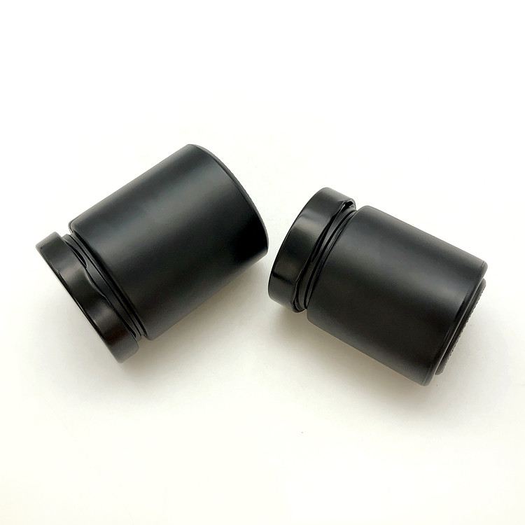 customize 200ml 280ml matte black round glass storage jar for canning food with lid