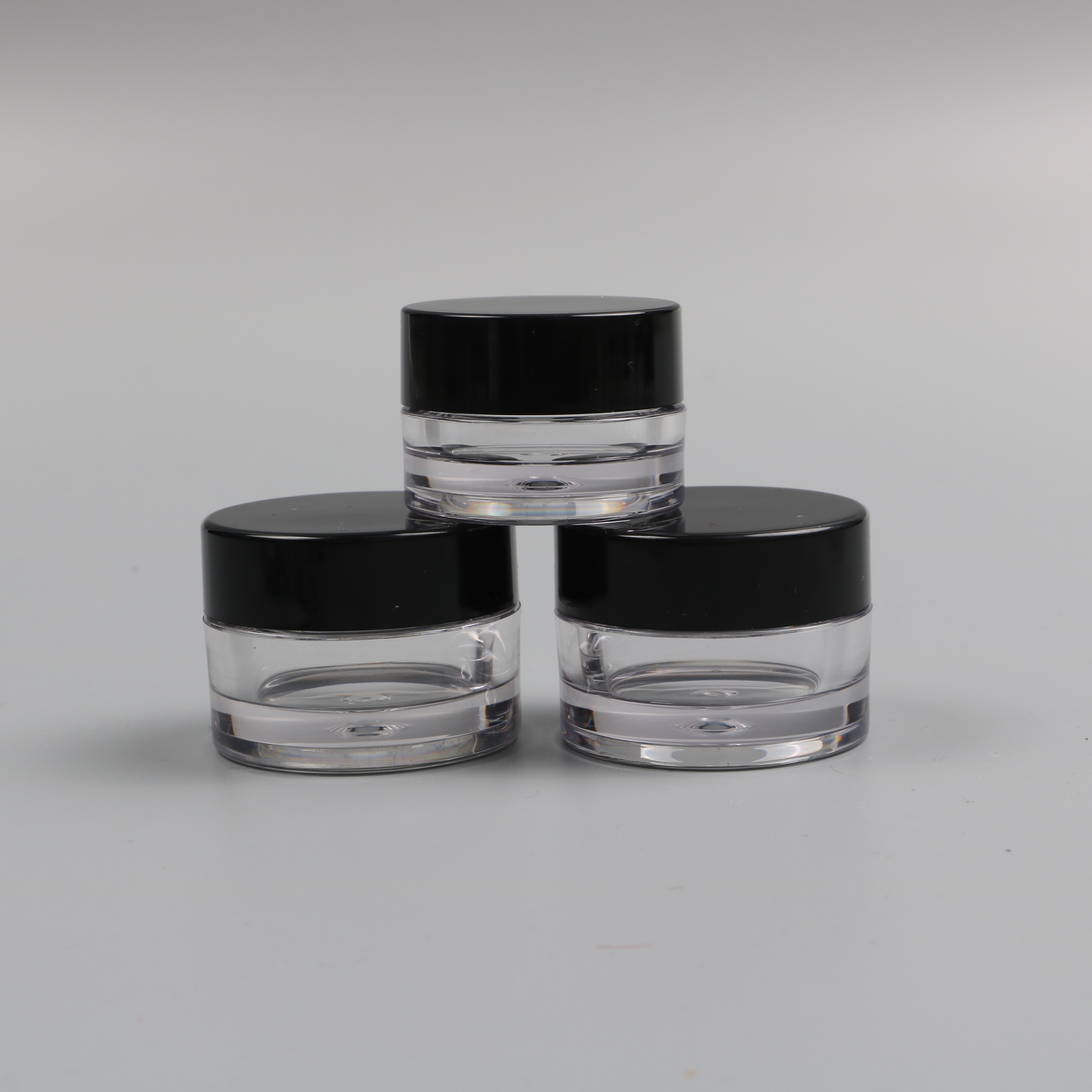customize 5g 10g 15g 20g 30g 50g clear white ecofriendly round lotion cream container plastic cosmetic jars with lids