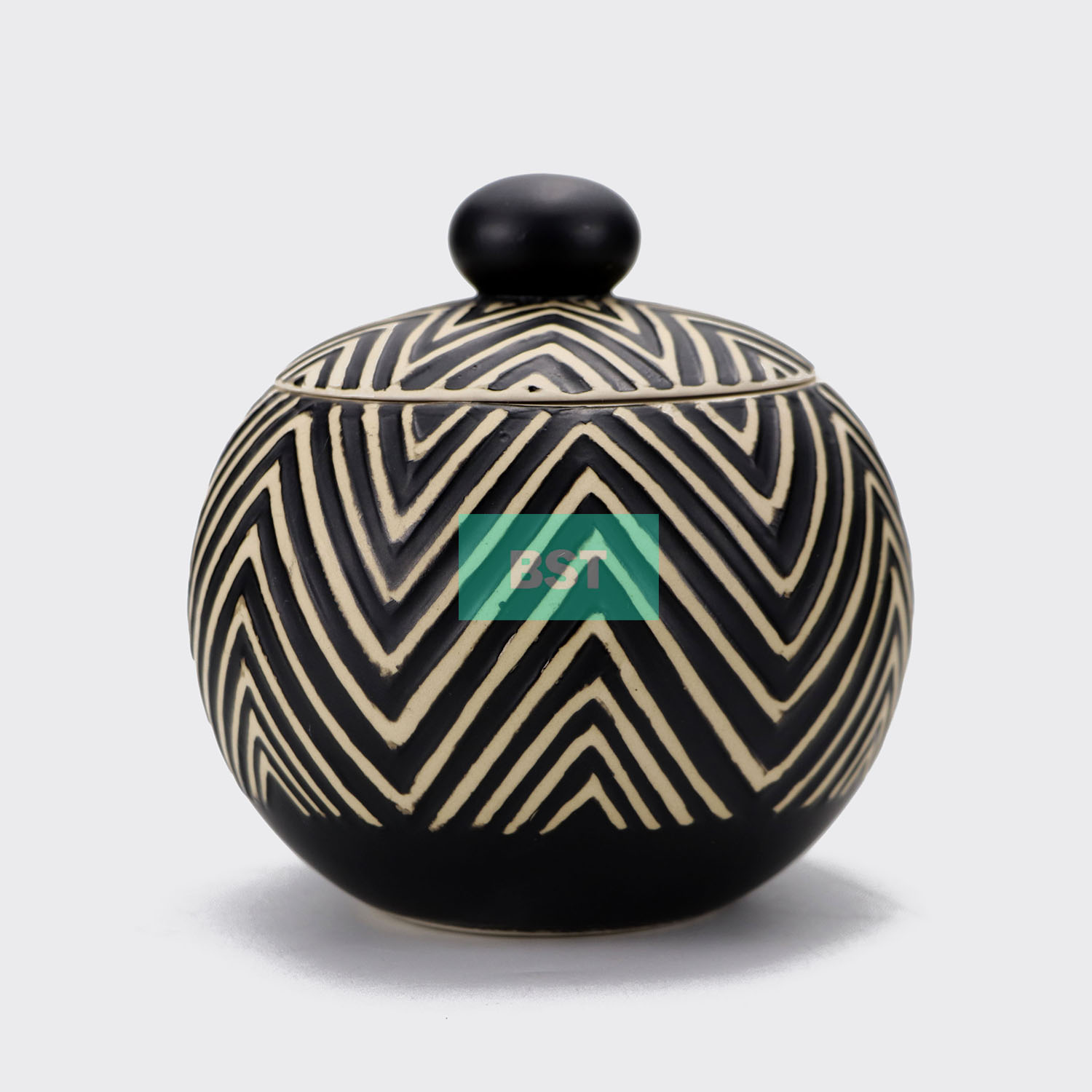 customize bathroom decoration porcelain storage jar with lid for cotton ball or Cotton swab