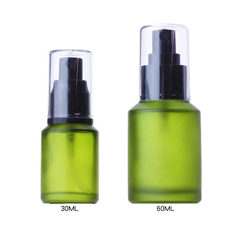 customize empty frosted pink cosmetic alcohol-free toner packaging 1oz 2oz 30ml 60ml Fine mist spray glass bottle with sprayers