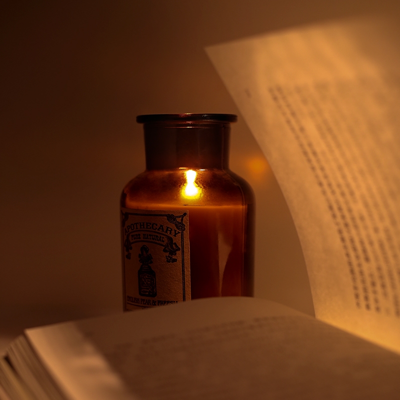 customize vintage amber apothecary candle jar soy candle jars glass