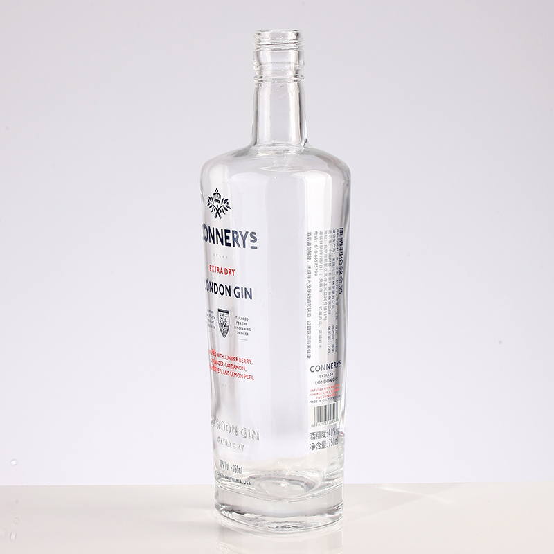customized 750ml tequila gin whisky botella de vidrio empty vodka glass liquor spirits bottle