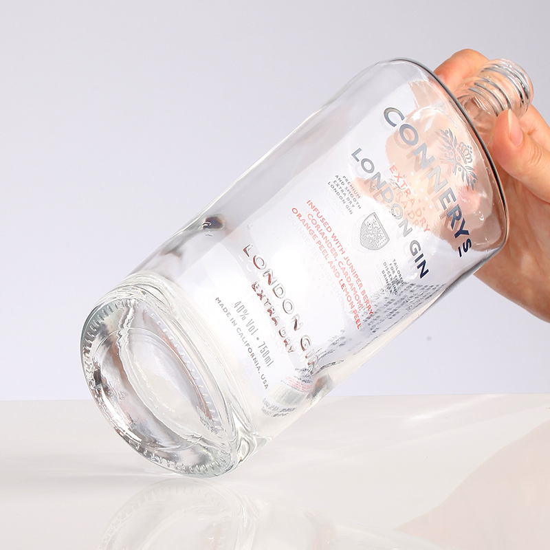 customized 750ml tequila gin whisky botella de vidrio empty vodka glass liquor spirits bottle