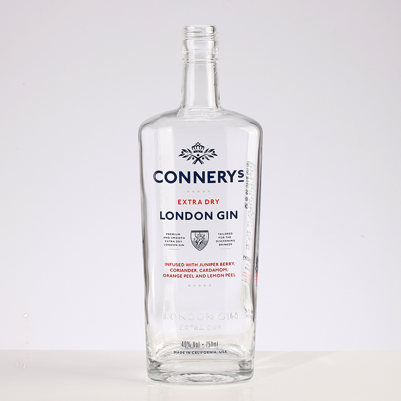 customized 750ml tequila gin whisky botella de vidrio empty vodka glass liquor spirits bottle