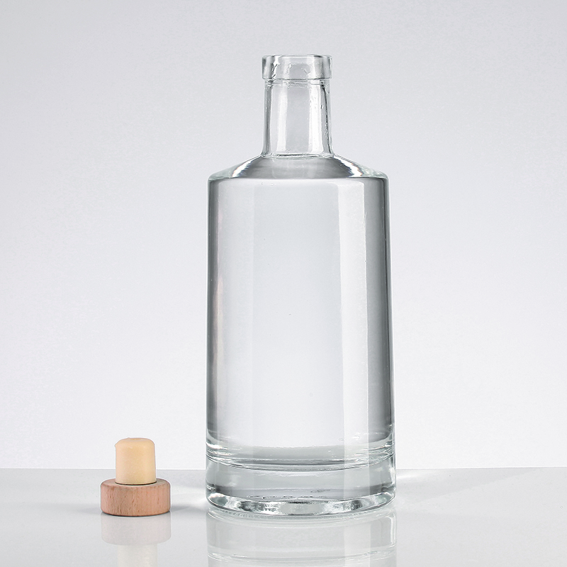 customized Design white vodka whisky gin glass bottle with decoration