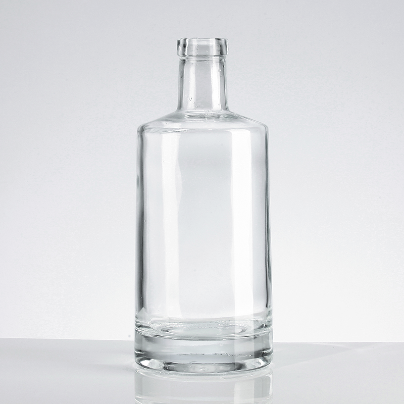 customized Design white vodka whisky gin glass bottle with decoration