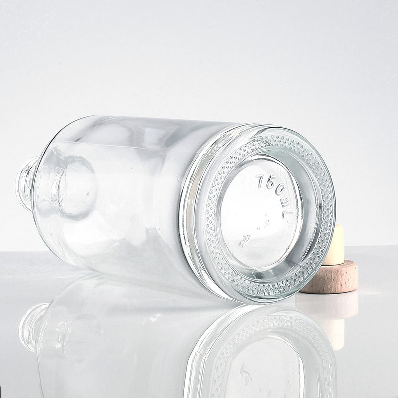 customized Design white vodka whisky gin glass bottle with decoration